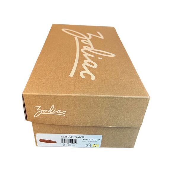 Zodiac Elery Studded Moc Toe Loafer- Cognac- Size 6.5- NIB - Picture 7 of 8